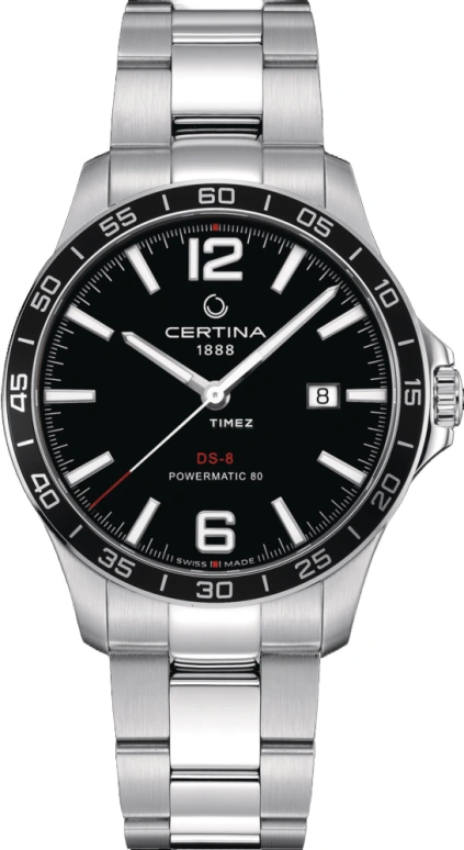 Certina,DS-8 40.50mm,40.50mm,Stainless Steel,Stainless Steel,Black,Automatic,Day,Sapphire,C033,C033.807.11.057.00