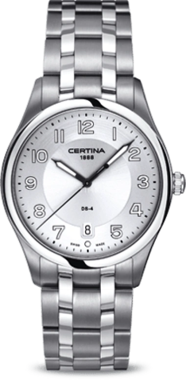 Certina,DS-4 38mm,38mm,Stainless Steel,Silver,Quartz,Day,26280hours,C022,C022.410.11.030.00