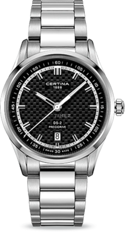 Certina,DS-2 40mm,40mm,Stainless Steel,Black,Quartz,Day,26280hours,C024,C024.410.11.051.00