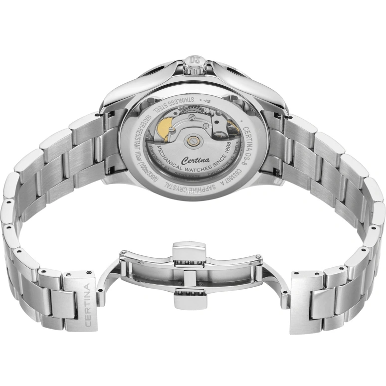 Certina,DS-8 40.50mm,40.50mm,Stainless Steel,Stainless Steel,Black,Automatic,Day,Sapphire,C033,C033.807.11.057.00