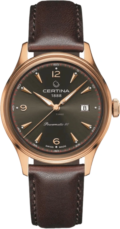 Certina,Heritage 41mm,41mm,Stainless Steel,Brown,Automatic,Date,Anti-magnetic,C038,C038.407.36.087.00