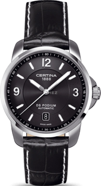 Certina,DS Podium 38mm,38mm,Stainless Steel,Black,Automatic,Day,42hours,C001,C001.407.16.057.00