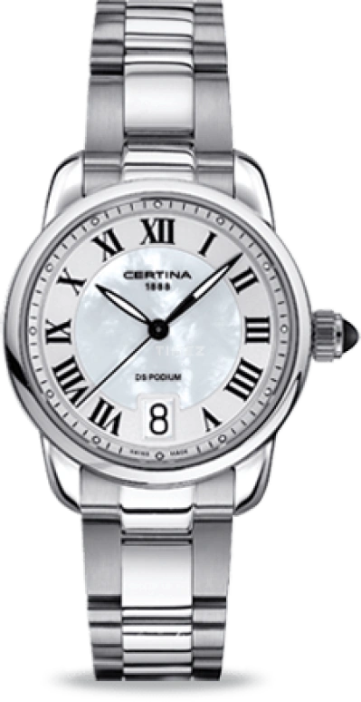 Certina,DS Podium 32.50mm,32.50mm,Stainless Steel,White,Quartz,Day,26280hours,C025,C025.210.11.118.00