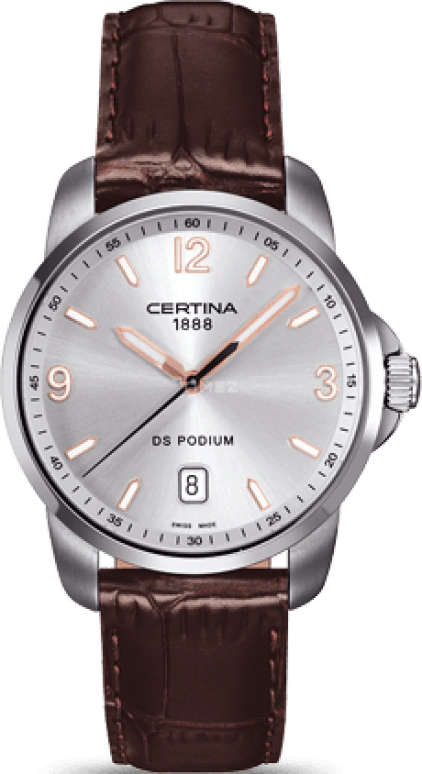 Certina,DS Podium 38mm,38mm,Stainless Steel,Silver,Quartz,Day,26280hours,C001,C001.410.16.037.01