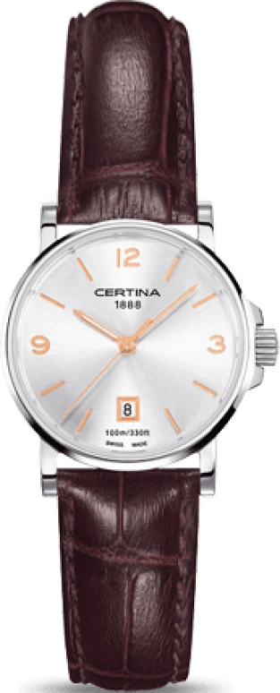 Certina,DS Caimano 27mm,27mm,Stainless Steel,Silver,Quartz,Day,26280hours,C017,C017.210.16.037.01