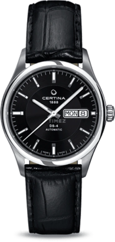 Certina,DS-4 38mm,38mm,Stainless Steel,Black,Automatic,Date,Day,C022,C022.430.16.051.00