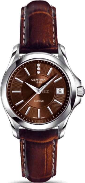 Certina,DS Prime 32mm,32mm,Stainless Steel,Brown,Quartz,Day,26280hours,C004,C004.210.16.296.00