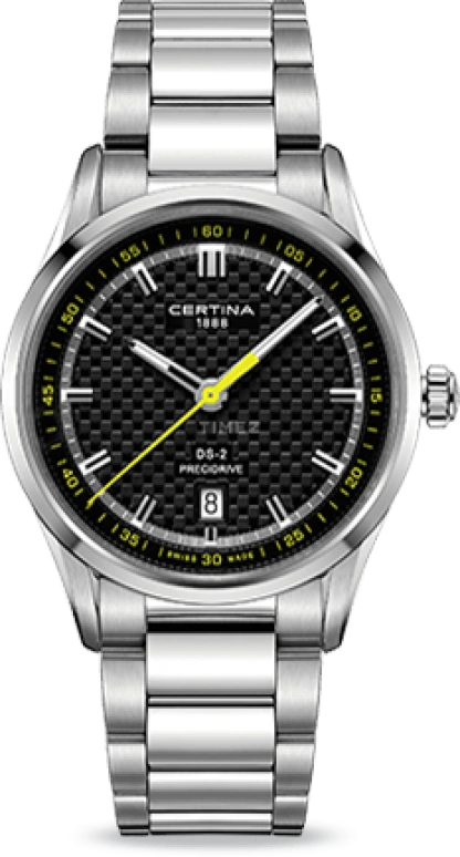 Certina,DS-2 40mm,40mm,Stainless Steel,Black,Quartz,Day,26280hours,C024,C024.410.11.051.01
