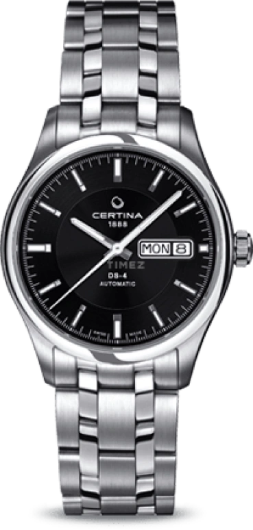 Certina,DS-4 38mm,38mm,Stainless Steel,Black,Automatic,Date,Day,C022,C022.430.11.051.00