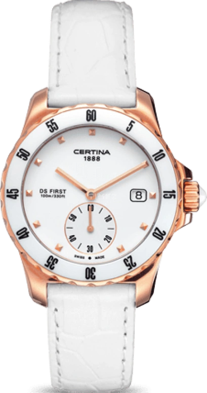 Certina,DS First 34.80mm,34.80mm,Stainless Steel,White,Quartz,Day,26280hours,C014,C014.235.36.011.00