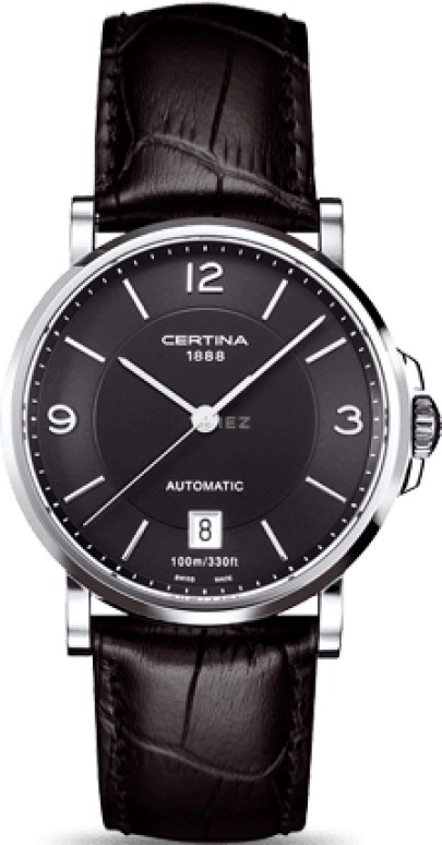 Certina,DS Caimano 38mm,38mm,Stainless Steel,Black,Automatic,Day,42hours,C017,C017.407.16.057.01