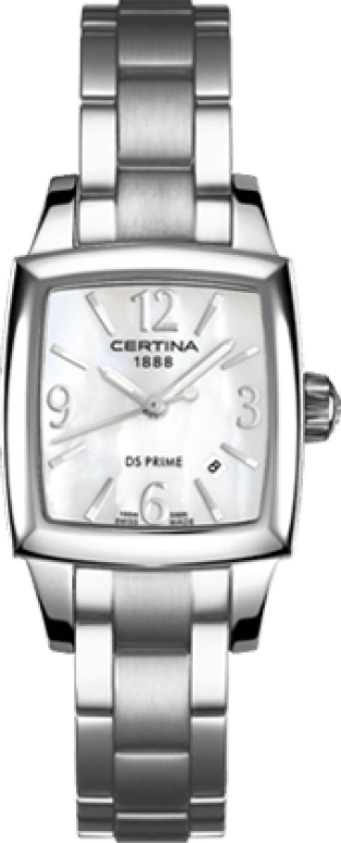 Certina,DS Prime 25mm,25mm,Stainless Steel,Silver White,Quartz,Day,26280hours,C004,C004.310.11.117.00
