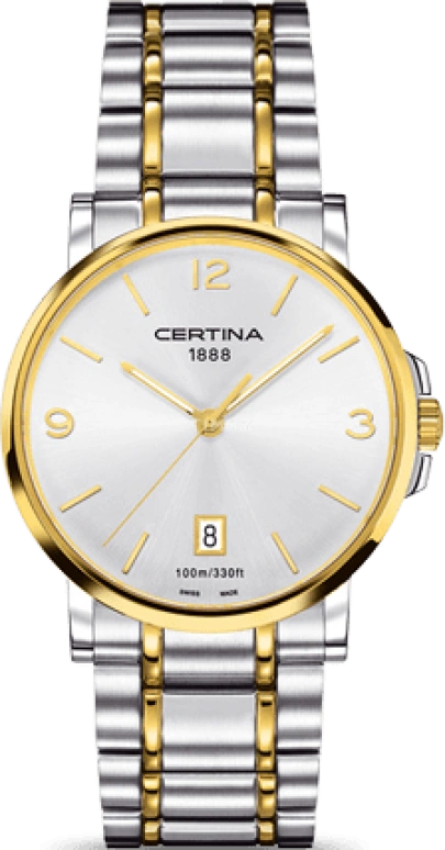 Certina,DS Caimano 38mm,38mm,Stainless Steel,Silver,Quartz,Day,26280hours,C017,C017.410.22.037.00
