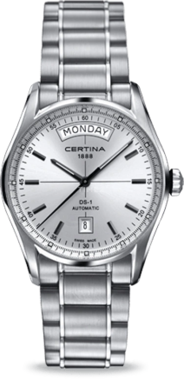 Certina,DS-1 39mm,39mm,Stainless Steel,Silver,Automatic,Date,Day,C006,C006.430.11.031.00