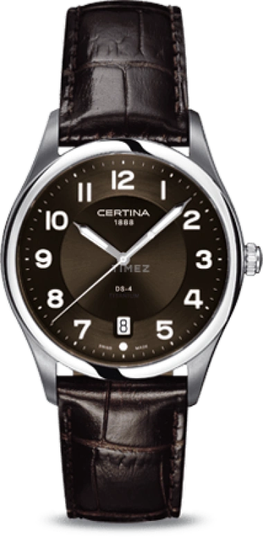 Certina,DS-4 38mm,38mm,Stainless Steel,Brown,Quartz,Day,26280hours,C022,C022.410.16.290.00