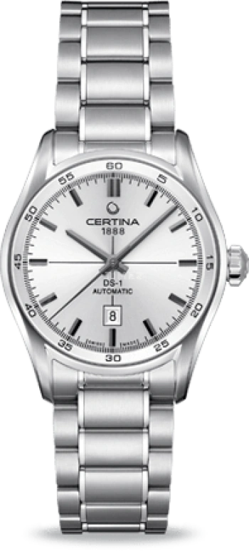 Certina,DS-1 30mm,30mm,Stainless Steel,Silver,Automatic,Day,38hours,C006,C006.207.11.031.00