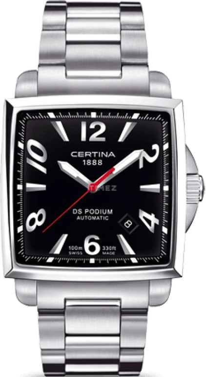 Certina,DS Podium 37.50mm,37.50mm,Stainless Steel,Black,Automatic,Day,42hours,C001,C001.507.11.057.00