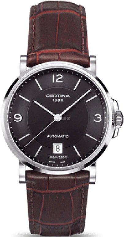 Certina,DS Caimano 38mm,38mm,Stainless Steel,Black,Automatic,Day,42hours,C017,C017.407.16.057.00
