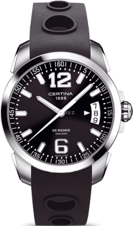Certina,DS Rookie 40mm,40mm,Stainless Steel,Black,Quartz,Chronograph,Day,C016,C016.410.17.057.00