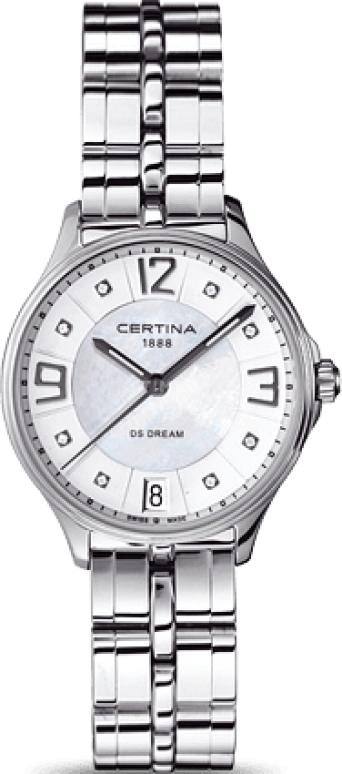 Certina,DS Dream 30.50mm,30.50mm,Stainless Steel,White,Quartz,Day,26280hours,C021,C021.210.11.116.00