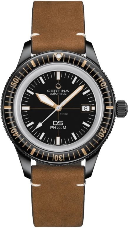 Certina,Heritage 42.80mm,42.80mm,Ceramic,Stainless Steel,Black,Automatic,Date,Anti-magnetic,C036,C036.407.36.050.00