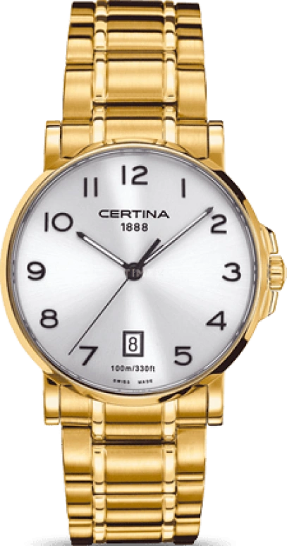 Certina,DS Caimano 38mm,38mm,Stainless Steel,Silver,Quartz,Day,26280hours,C017,C017.410.33.032.00
