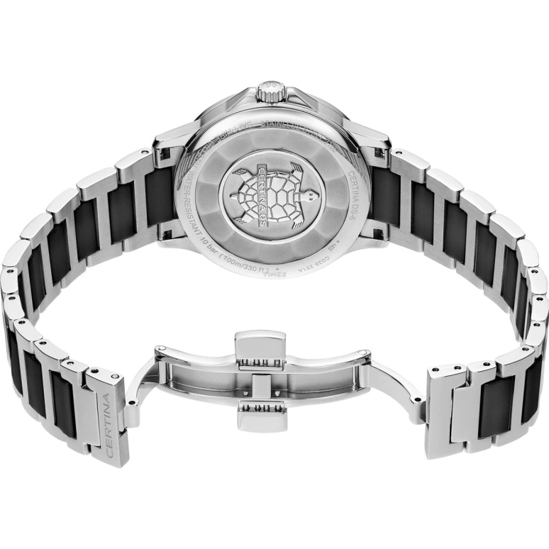 Certina,DS 35mm,35mm,Stainless Steel,Black,Quartz,Day,Sapphire,C039,C039.251.11.057.00