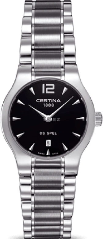 Certina,DS Spel 30mm,30mm,Stainless Steel,Black,Quartz,Day,26280hours,C012,C012.209.11.057.00