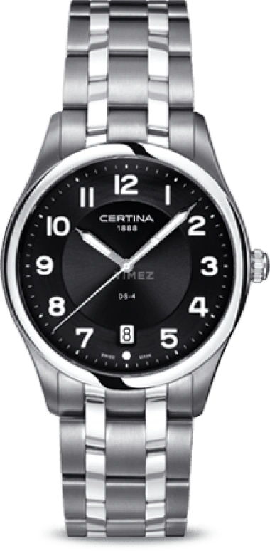 Certina,DS-4 38mm,38mm,Stainless Steel,Black,Quartz,Day,26280hours,C022,C022.410.11.050.00