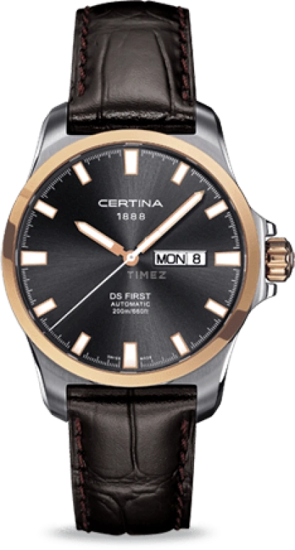 Certina,DS First 41mm,41mm,Stainless Steel,Grey,Automatic,Date,Day,C014,C014.407.26.081.00
