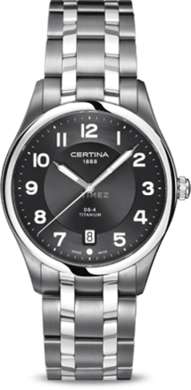 Certina,DS-4 38mm,38mm,Titanium,Grey,Quartz,Day,26280hours,C022,C022.410.44.080.00