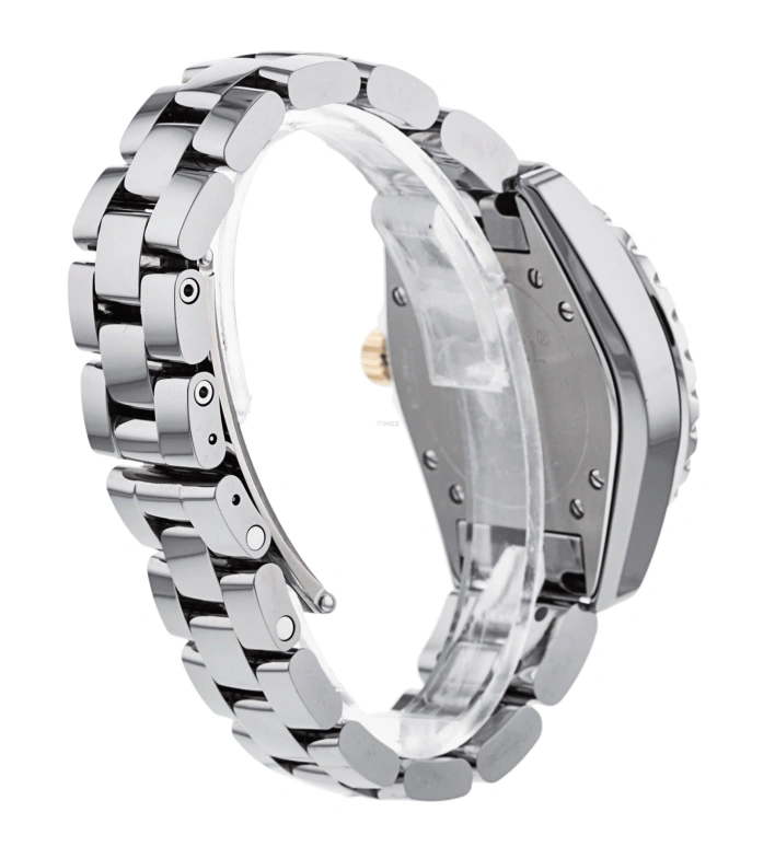 CHANEL,J12 33mm,33mm,Stainless Steel,Titanium,Beige Gold,Ceramic,Black,Quartz,Day,Sapphire,Crystal Glass,H4197
