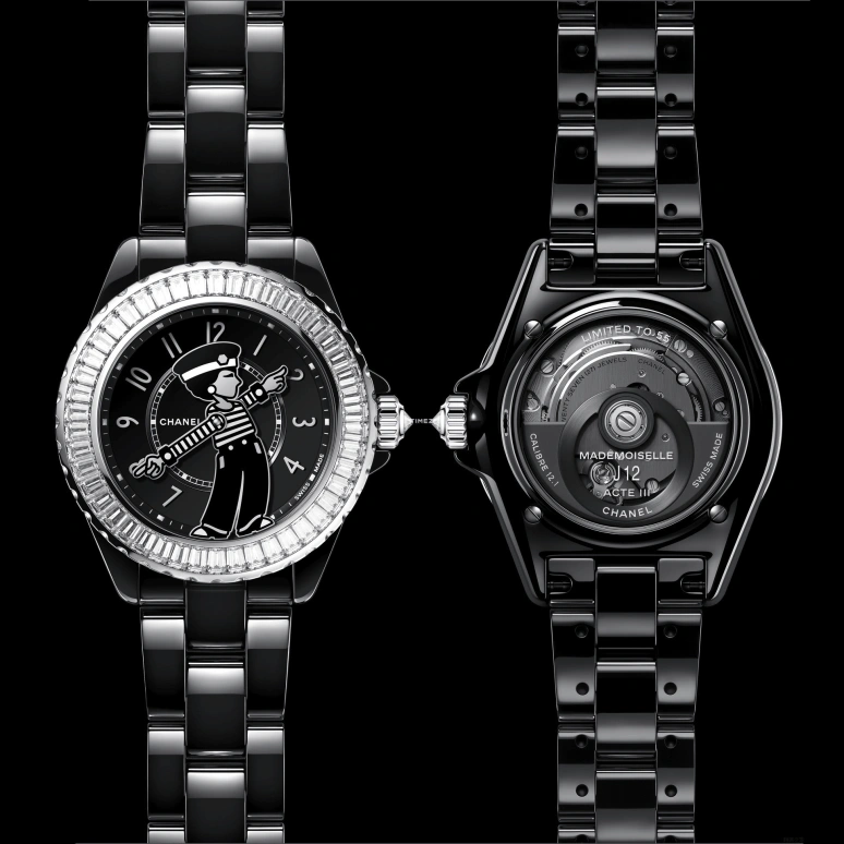 CHANEL,J12 38mm,38mm,Ceramic,Black,Automatic,70hours,In-house Caliber,H7432