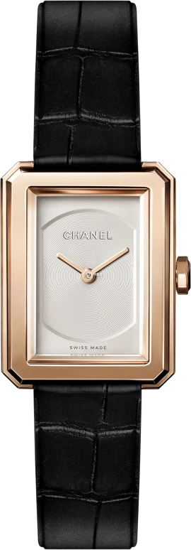 CHANEL,BOY·FRIEND 21.50x27.90mm,21.50x27.90mm,Rose Gold,White,Sapphire,Crystal Glass,H4886