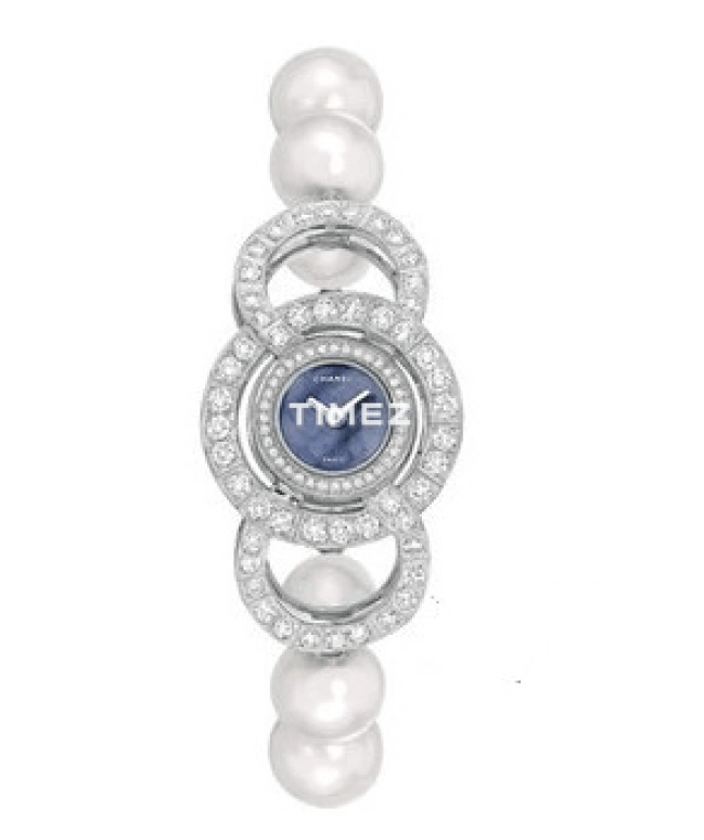 CHANEL,Jewelry Timepieces ,White Gold,Blue,Quartz,Silver White,Setting,Diamonds,J60636