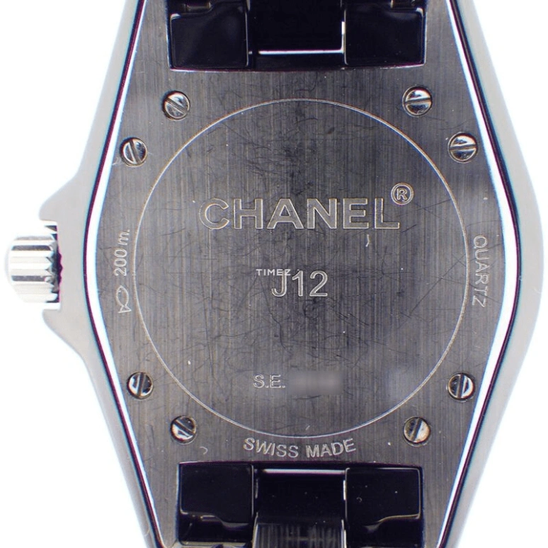 CHANEL,J12 33mm,33mm,Ceramic,Black,Quartz,Day,Sapphire,Crystal Glass,H2427