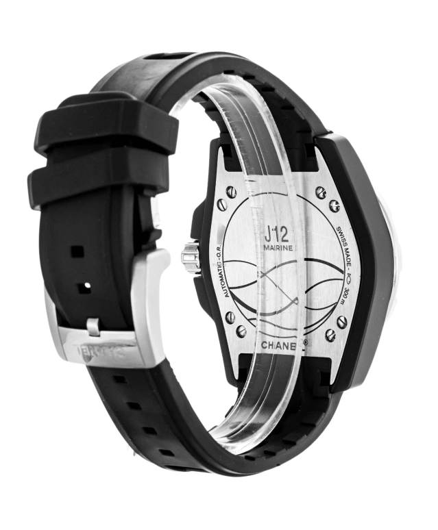 CHANEL,J12 42mm,42mm,Ceramic,Black,Automatic,Day,Sapphire,Crystal Glass,H2558