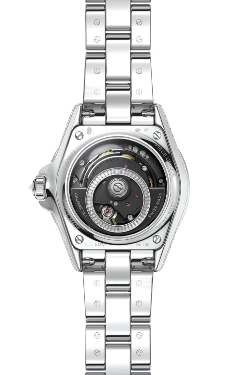 CHANEL,J12 38mm,38mm,White Gold,Silver White,Automatic,70hours,In-house Caliber,H6051