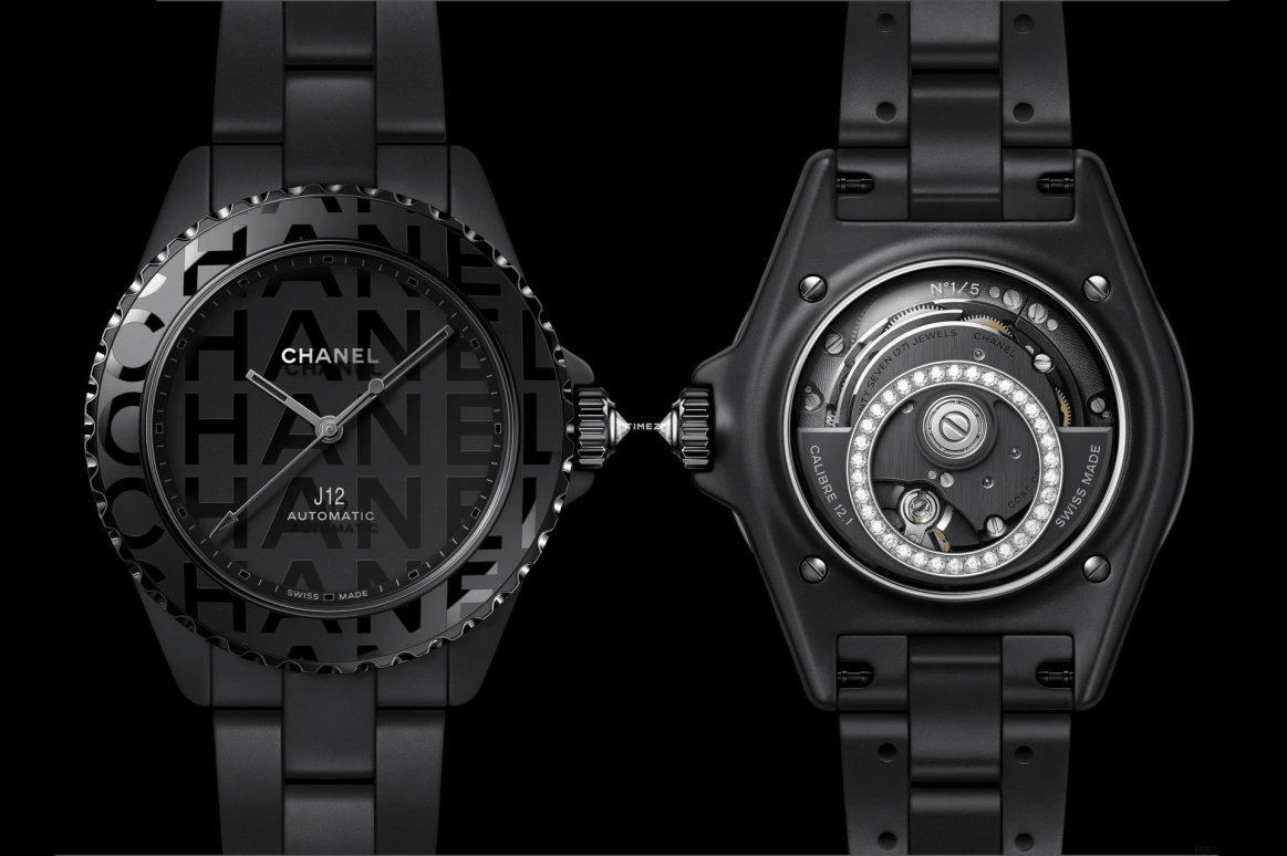 CHANEL,J12 38mm,38mm,Ceramic,Black,Automatic,70hours,In-house Caliber,H9612