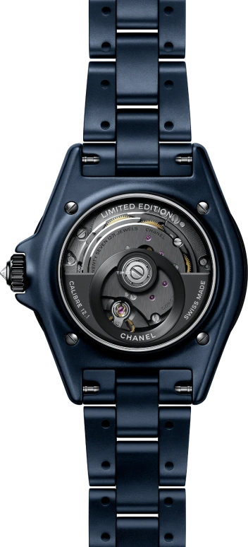 CHANEL,J12 38mm,38mm,Ceramic,Stainless Steel,Blue,Automatic,70hours,In-house Caliber,H10288