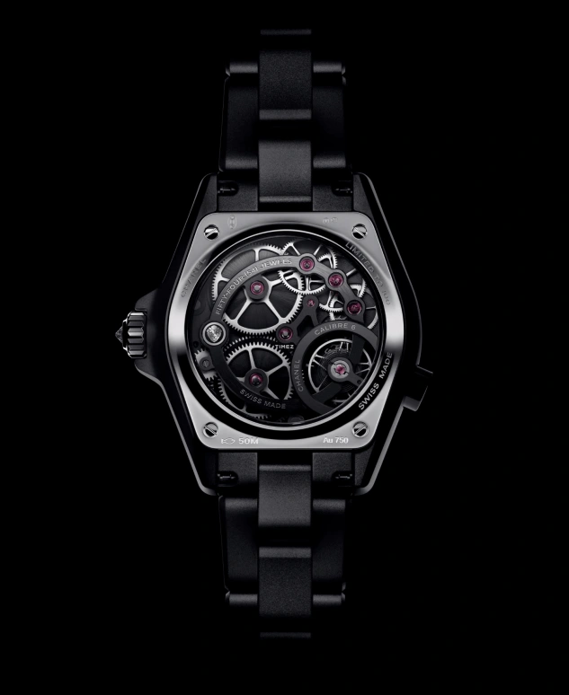 CHANEL,J12 38mm,38mm,Ceramic,Black,Grey,Handwound,72hours,In-house Caliber,J12 Automaton Caliber 6