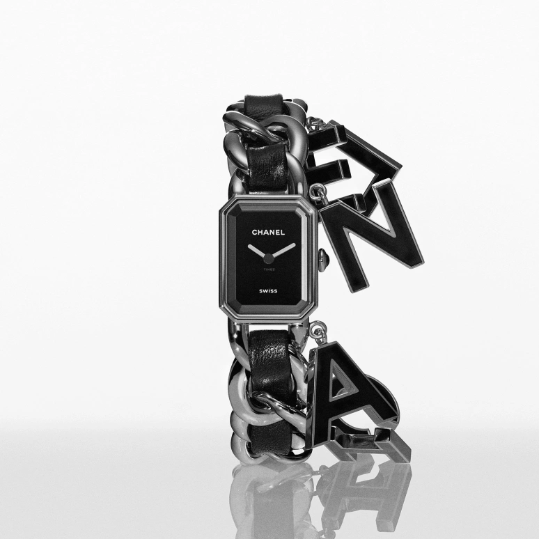 CHANEL,Première 19.70x15.20mm,19.70x15.20mm,Stainless Steel,Black,Sapphire,Crystal Glass,Rectangular,H7471