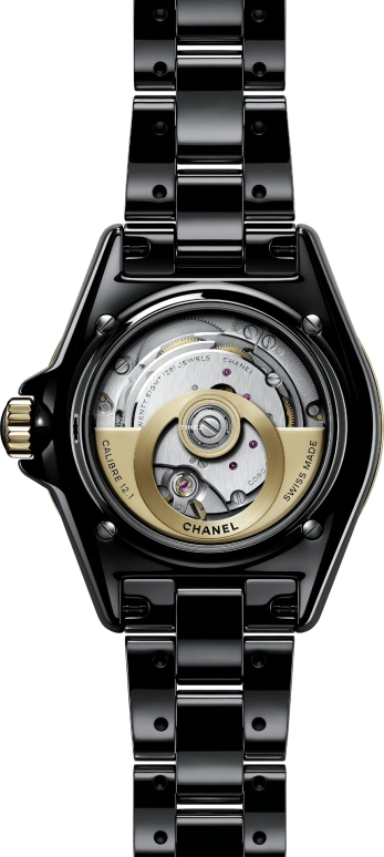 CHANEL,J12 38mm,38mm,Ceramic,Black,Automatic,Day,70hours,H9837
