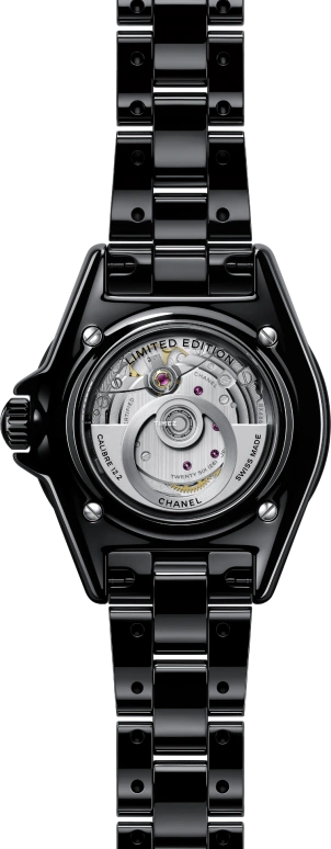 CHANEL,J12 33mm,33mm,Stainless Steel,Ceramic,Black,Automatic,In-house Caliber,Sapphire,H10311
