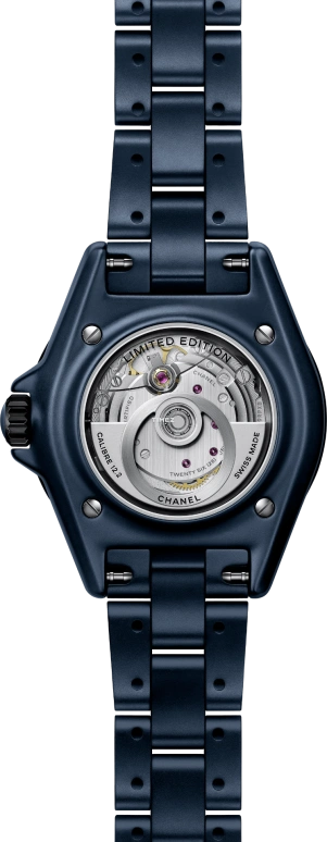 CHANEL,J12 33mm,33mm,Ceramic,Stainless Steel,Blue,Automatic,In-house Caliber,Sapphire,H9657