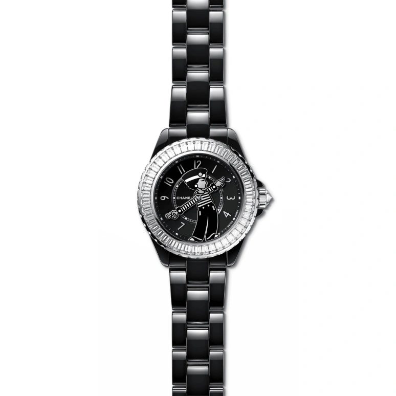 CHANEL,J12 38mm,38mm,Ceramic,Black,Automatic,70hours,In-house Caliber,H7432