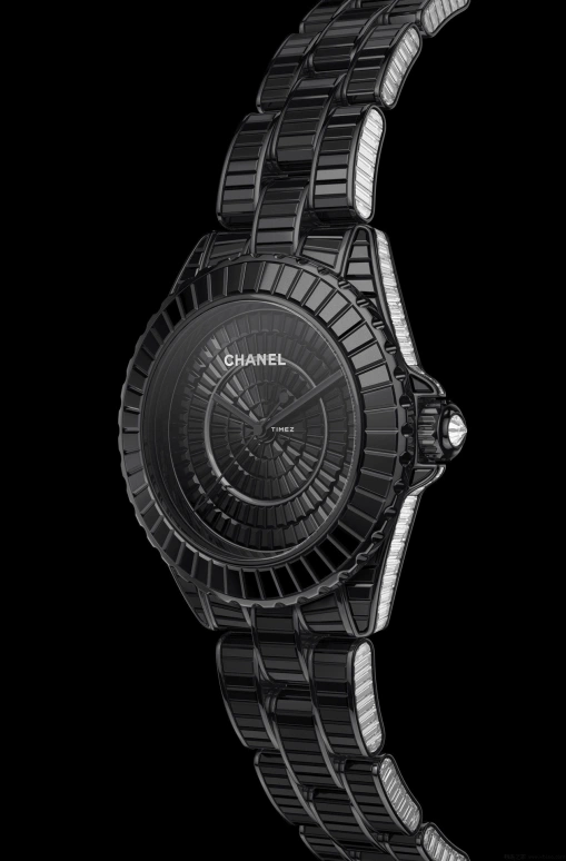 CHANEL,J12 38mm,38mm,Stainless Steel,Ceramic,Black,Automatic,70hours,In-house Caliber,H7428