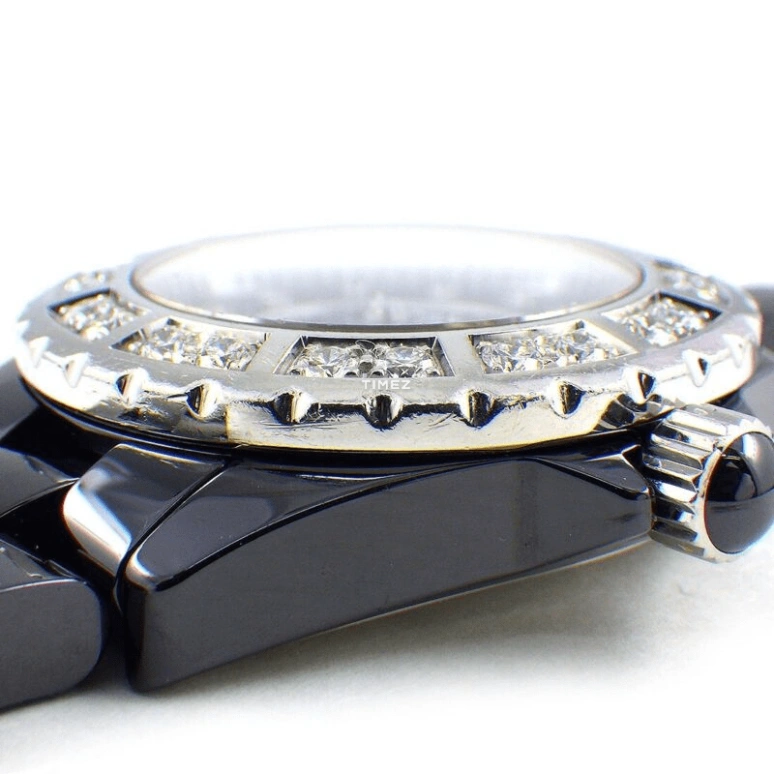 CHANEL,J12 33mm,33mm,Ceramic,Black,Quartz,Day,Sapphire,Crystal Glass,H2427