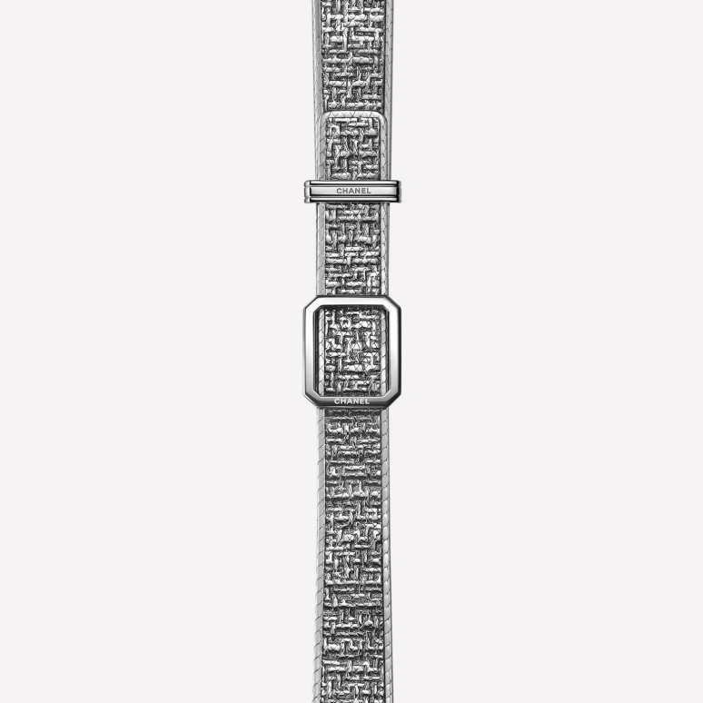 CHANEL,BOY·FRIEND 21.50x27.90mm,21.50x27.90mm,Stainless Steel,Black,Sapphire,Crystal Glass,Rectangular,H4877