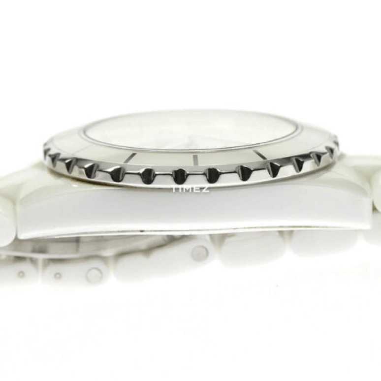 CHANEL,J12 38mm,38mm,Stainless Steel,Ceramic,White,Quartz,Sapphire,Crystal Glass,Round,H3443